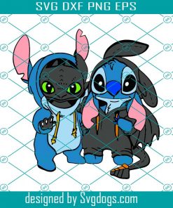 Blue Alien And Dragon Svg, Stitch Svg, Disney Svg