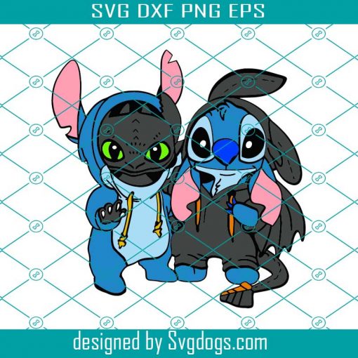 Blue Alien And Dragon Svg, Stitch Svg, Disney Svg