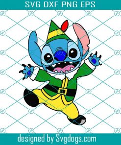 Blue Alien As Elf Svg, Christmas Svg, Stitch Svg, Disney Svg