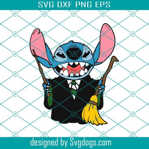 Blue Alien Wizard Green And Grey With Tie Svg, Stitch Svg, Disney Svg