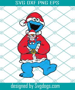 Monster And Elf Svg, The Grateful Dead Bear With Santa Hat Svg, Christmas Svg