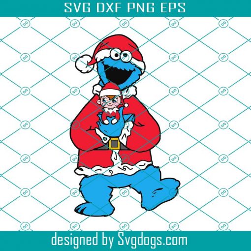 Monster And Elf Svg, The Grateful Dead Bear With Santa Hat Svg, Christmas Svg