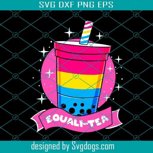 Pan Pride Bubble Tea Pansexual Gift Svg, LGBT Svg, Gay Svg