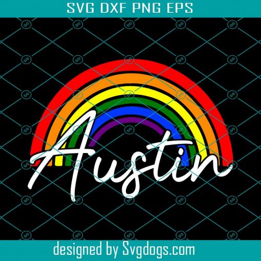 Rainbow Pride Gay LGBT Parade Austin Texas TX Unisex Svg, Gay Love Svg, Lgbt Svg, Lgbt Love Svg, Gay Heart Svg, Lgbt Heat Svg