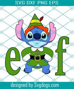 Stitch As Elf Svg, Christmas Svg, Stitch Svg, Disney Svg, Elf Svg