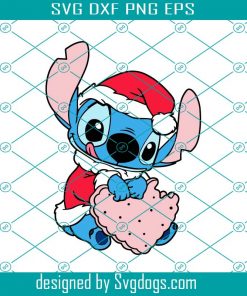 Blue Alien It Looks Yummy Svg, Christmas Svg, Stitch Santa Svg, Christmas Svg