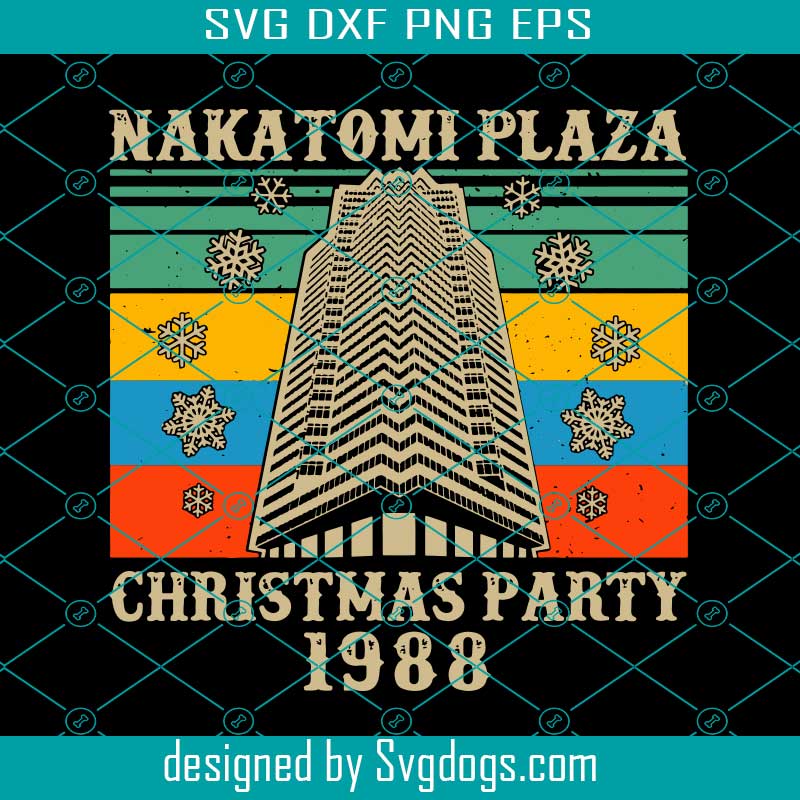 Nakatomi Plaza Christmas Party 1988 Vintage Svg, Christmas Svg