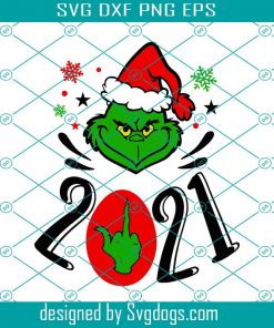 Grinch Giving The Finger Svg, Grinchmas Svg, Stink Stank Svg, Merry Fucking Christmas Svg