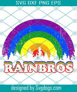 Rainbros Rainbow Colorful LGBT Gay RainBrothers Svg, LGBT Svg, Rainbow Svg, Gay Svg