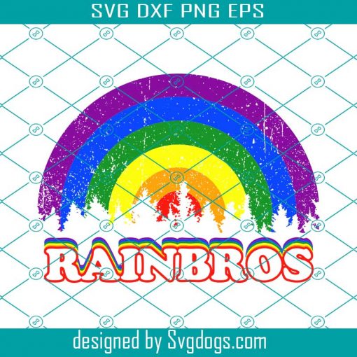 Rainbros Rainbow Colorful LGBT Gay RainBrothers Svg, LGBT Svg, Rainbow Svg, Gay Svg