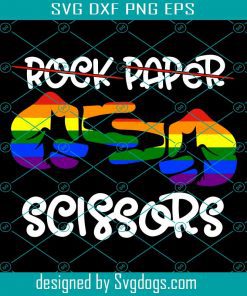 Rock Paper Scissors Lesbian Couple Pride Funny LGBT Support Svg, LGBT Svg,Funny Svg