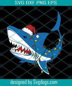 Santa Shark Christmas Svg, Christmas Svg, Shark Svg, Santa Svg