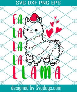 Falalalala Llama Funny Christmas Svg, Llama Christmas Svg, Christmas Svg, Llama Svg