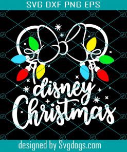 Christmas Lights Mouse Svg, Merry Christmas Svg, Christmas Svg, Christmas Trip Svg, Lights Castle, Magic Castle, Mouse Ears Svg