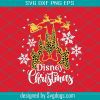 Merry Christmas Svg, Plaid Tree Svg, Merry Christmas Svg, Christmas Trip Svg, Plaid Castle Svg, Magic Castle Svg, Mouse Ears Svg