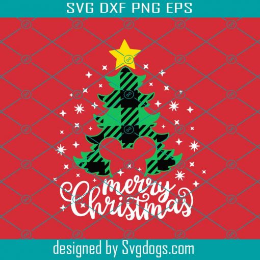 Merry Christmas Tree Svg, Snowflake Svg, Christmas Trip Svg, Plaid Castle Svg, Magic Castle Svg, Mouse Ears Svg