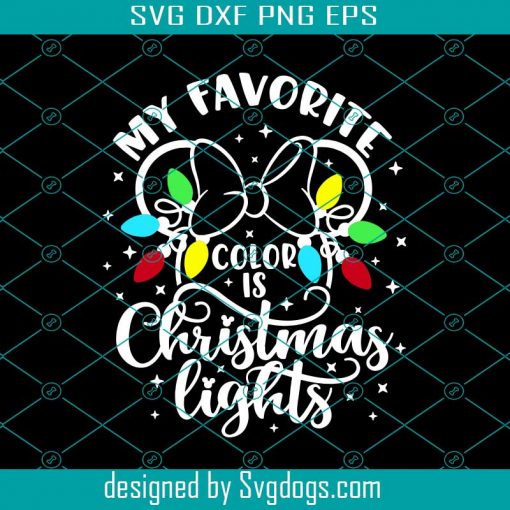 Christmas Lights Svg, Disney Christmas Svg, Disney Xmas Lights Minnie Svg, Christmas Trip Cut files