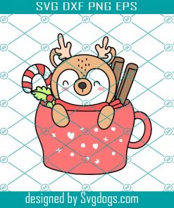 Christmas Animal Mug Svg, Animal Svg, Christmas Svg