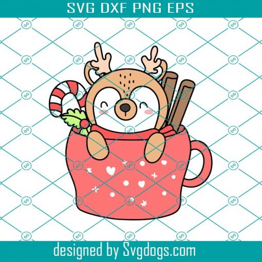 Christmas Animal Mug Svg, Animal Svg, Christmas Svg