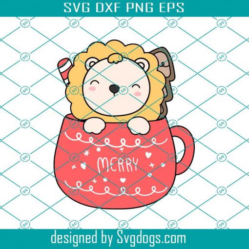 Lion Christmas Svg, Christmas Funny Svg, Lion Svg