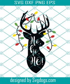 Christmas Ho Ho Ho Deer Svg, Merry Christmas Svg, Deer Svg, Christmas Svg