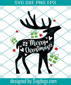 Christmas Deer Svg, Deer Svg, Merry Christmas Svg, Christmas Svg