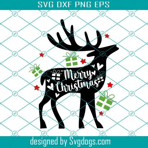 Christmas Deer Svg, Deer Svg, Merry Christmas Svg, Christmas Svg