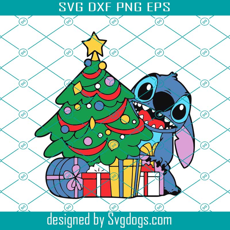 Stitch Christmas Svg, Stitch Svg, Mery Christmas Svg - SVG EPS DXF PNG ...