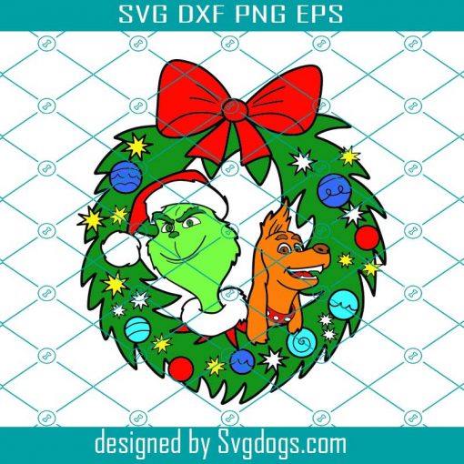 Grinch Face Svg, Dog Svg, 2021 Christmas Ornament Svg, Christmas Svg