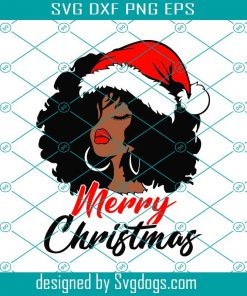Merry Christmas Black Girl Svg