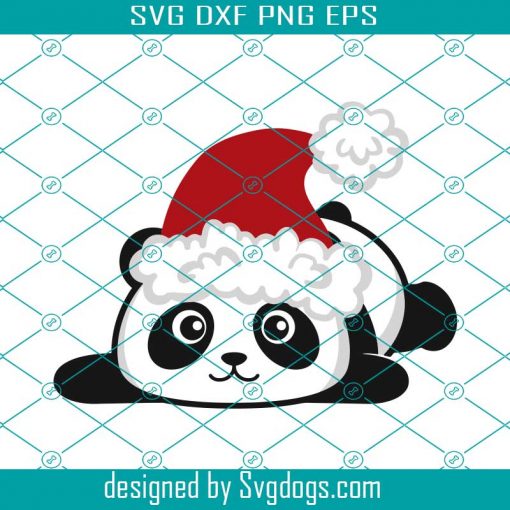 Cute Santa Panda Svg, Christmas Panda Svg, Christmas Svg