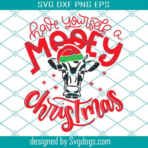 Have Yourself A Mooey Christmas Svg, Christmas Cow Svg, Christmas Farm Svg, Christmas Svg