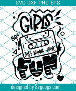 Girls Fun Svg, Mixed Tape 80s Vibes Music Casset Cute 80s Svg, Music Casset Svg