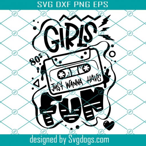 Girls Fun Svg, Mixed Tape 80s Vibes Music Casset Cute 80s Svg, Music Casset Svg