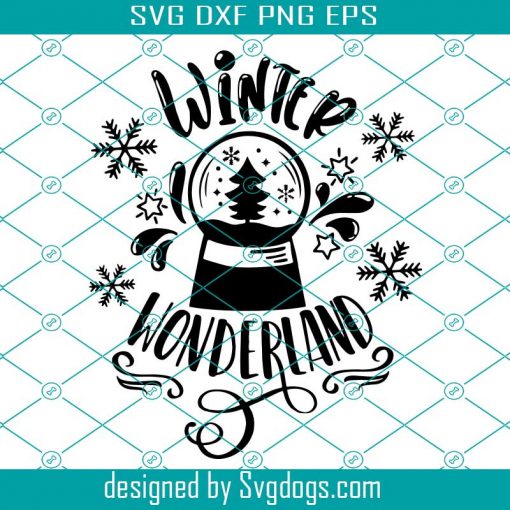 Hand Lettered Svg,  Snow Globe Svg, Winter Wonderland Svg,  Christmas Svg