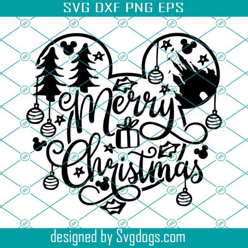 Mickey Merry Christmas Svg, Inspired By Magic Svg, Graphic Mickey Doodle Svg, Mickey Head Svg