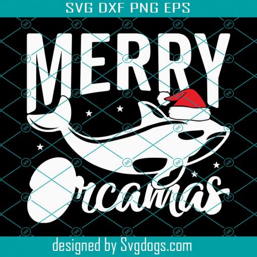 Merry Orcamas Killer Whale Christmas Svg, Christmas Svg, Orcamas Svg