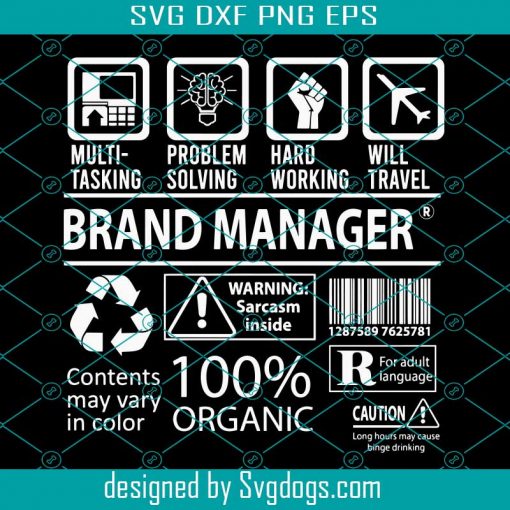 Brand Manager Svg, MultiTasking Certified Job Gift Item Tee Svg, Trending Svg