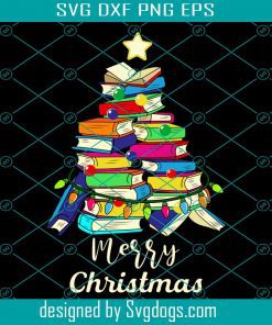 Book Svg, Christmas Tree Svg, Merry Christmas Svg, School Svg