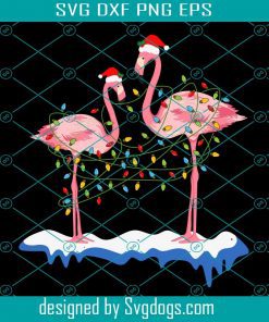 Flamingo Svg, Christmas Tree Lighs Svg, Christmas Svg