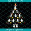 Penguin Christmas Tree Lights Svg, Penguin Svg, Christmas Tree Svg
