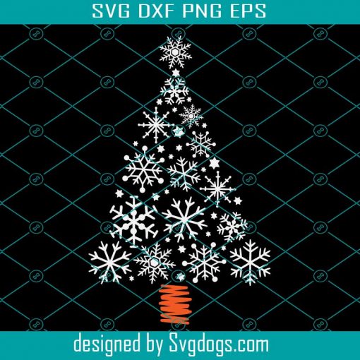 Snow Christmas Tree Svg, Christmas Svg, Holiday Svg