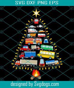 Vehicles Christmas Tree Bonfire Svg, Camping Svg, Christmas Svg, Car Svg, Truck Svg