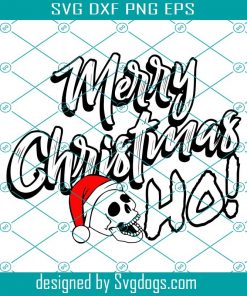 Merry Christmas Ho Skull Svg, Christmas Svg, Skull Svg, Santa Svg