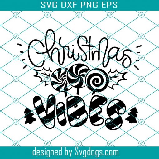 Christmas Vibes Svg, Christmas Candy Cane Cute Kids Girl Boy Svg