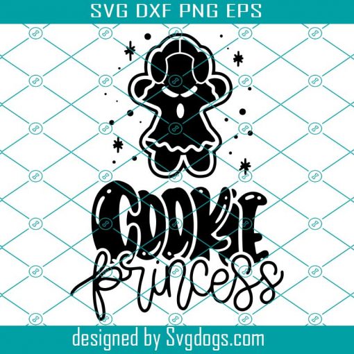 Cookie Princess Svg, Christmas Funny Geek Cute Cookies Svg, Christmas Svg