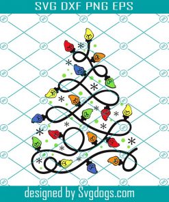Christmas Lights Tree Svg, Grinch Svg , Merry Christmas Svg, Merry Grinchmas Svg, Funny Christmas Svg, Grich Christmas Svg