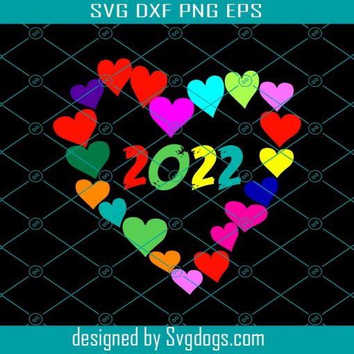 2022 Svg, Love 2022 Svg, Color Love Svg, Trending Svg