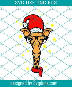 Christmas Giraffe Svg, Christmas Svg, Giraffe Svg