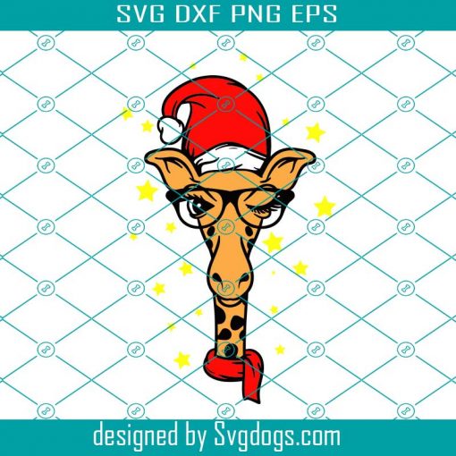 Christmas Giraffe Svg, Christmas Svg, Giraffe Svg